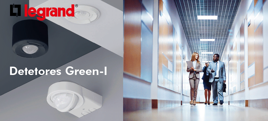 Detetores de movimento e presença Green-I da Legrand