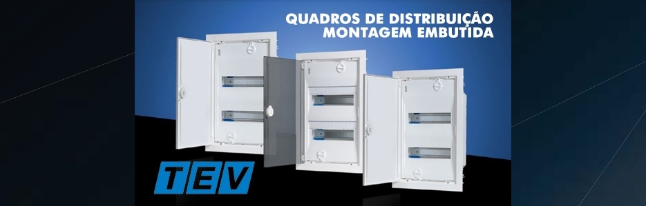 Quadros de distribuição parcial de 28 módulos para paredes ocas da TEV